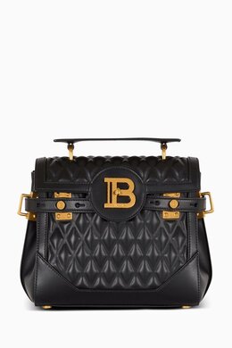 Balmain B-Buzz 23 Quilted Top-handle Bag in Leather 217949062_2709