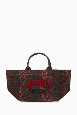 Ganni XXL Easy Shopper Tote Bag in Recycled Cotton 218130051_25