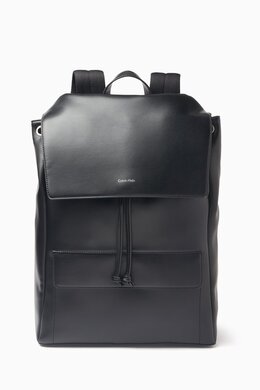 Calvin Klein CK Sleek Flap Backpack in Faux Leather 218048351_13