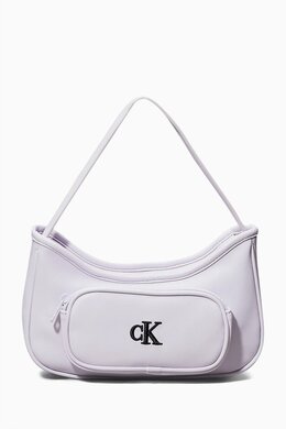 Calvin Klein Logo Shoulder Bag in Faux Leather 218146422_207