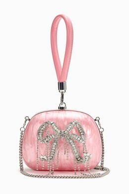 Self-Portrait Crystal-embellished Top-handle Clutch Bag in Acrylic 217928193_23