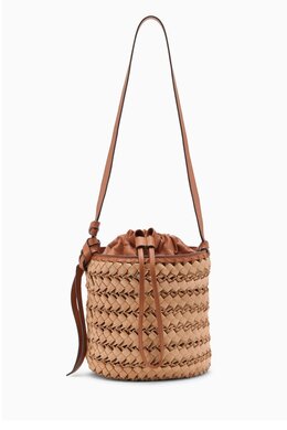 Ulla Johnson Imani Bucket Bag in Woven Leather 218047348_7762