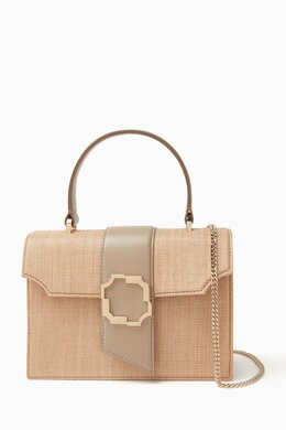 Malone Souliers Small Audrey Bag in Raffia 218142199_7762