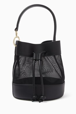Studio Amelia Iris Bucket Bag in Mesh & Calf Leather 218261793_2709
