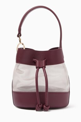 Studio Amelia Iris Bucket Bag in Mesh & Calf Leather 218261793_16