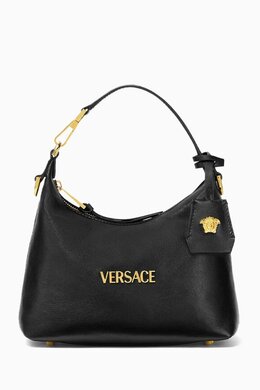 Versace Tag Hobo Bag in Nappa Leather 217892140_13