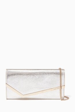 Jimmy Choo Emmie Glitter Leather Clutch Bag 213342376_2011