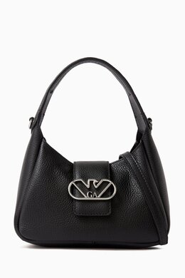 Emporio Armani Eagle Logo Top-handle Hobo Bag in Leather 216681694_13