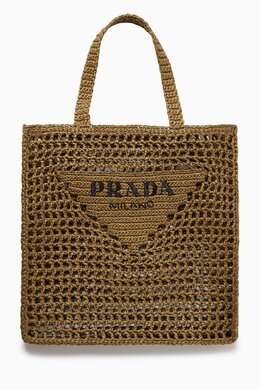 Prada Logo Crochet Tote Bag 216752146_2735