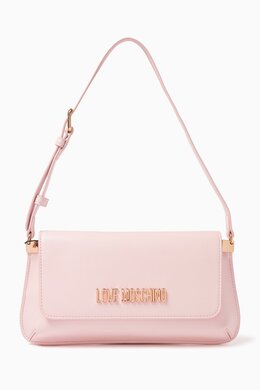 Love Moschino Logo Shoulder Bag in Faux Leather 217949928_171