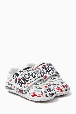 Dolce & Gabbana Newborn Graffiti Sneakers in Leather 217296612_26