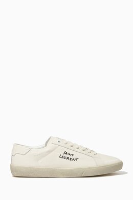 Saint Laurent Court Classic SL/06 Embroidered Sneakers in Leather 213934624_191