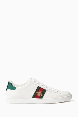 Gucci Ace Embroidered Low Top Sneakers in Leather 213850708_26