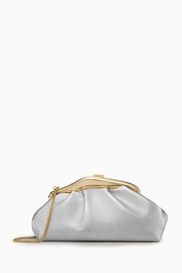 Okhtein Malleable Chain Clutch in Metallic Leather 217416652_247