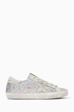 Golden Goose Super-Star Sneakers in Glitter & Suede 217233353_247