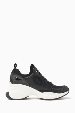 Michael Kors Zuma Sneakers in Leather & Logo Canvas 218205380_13