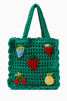 Stella McCartney Fruit Crochet Tote Bag in Cotton 218027717_20