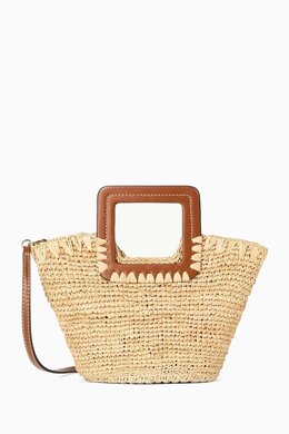 Staud Mini Shirley Bucket Bag in Raffia 217777526_179