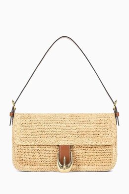 Staud Harlow Shoulder Bag in Raffia 217777525_179