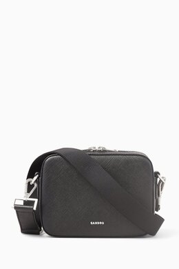 Sandro Small Shoulder Bag in Saffiano Leather 216645467_13