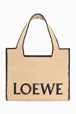 Large Loewe Front Tote Bag in Raffia 217234799_199