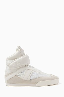 Chloé Kick High-top Sneakers in Mesh & Leather 217898171_26