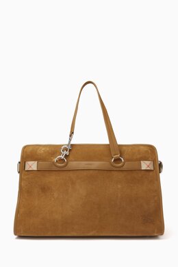 Burberry B Clip Holdall Bag in Suede 218316265_15