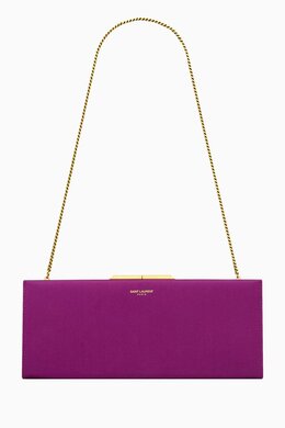 Saint Laurent Small Midnight Clutch Bag in Satin 218184594_24