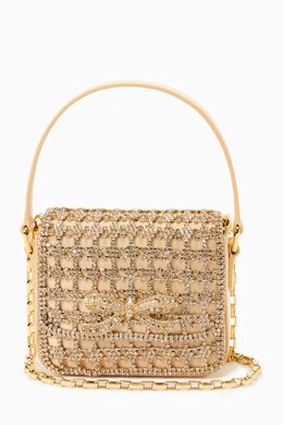 Self-Portrait Micro Crystal-embellished Top-handle Bag 217928175_248