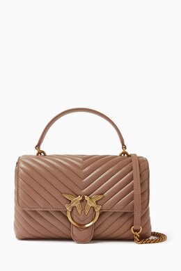 Pinko Love Lady Puff Top Handle Bag in Chevron Leather 216497686_15