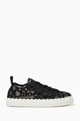 Chloé Lauren Sneakers in Lace & Leather 213456706_245