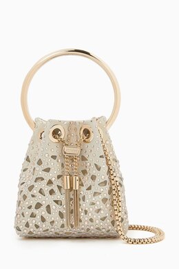 Jimmy Choo Micro Bon Bon Bag in Suede & Mesh 217842230_1689