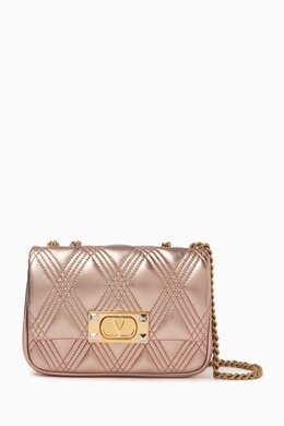Valentino Garavani Small Quiltie 67 Shoulder Bag in Metallic Leather 217792008_23