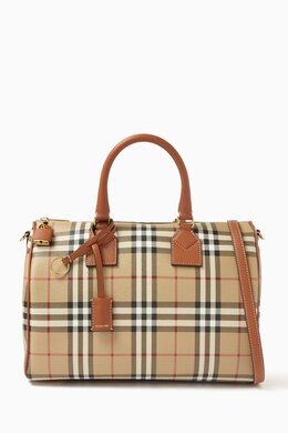 Burberry Medium Check Bowling Bag in Coated-canvas 217958848_7762