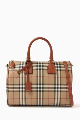 Burberry Medium Bowling Bag in Check Canvas 216315205_7762