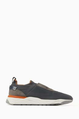 Santoni Flin Sneakers in Nubuck & Stretch Fabric 216400275_19