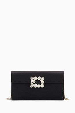 Roger Vivier Efflorescence Clutch in Satin 217743727_13