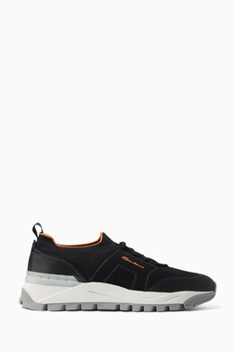Santoni Logo Sneakers in Stretch Knit 217202010_13
