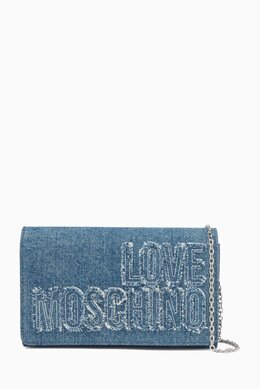 Love Moschino Smart Daily Crossbody Bag in Denim 217949956_14