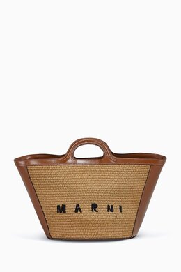 Marni Small Tropicalia Bag in Leather & Raffia-effect 216204622_15
