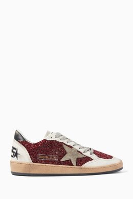 Golden Goose Ball Star Sneakers in Glitter & Nappa Leather 217288460_16