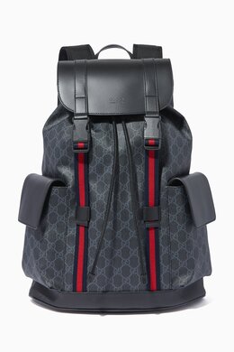 Gucci Black GG Supreme Backpack 212595344_245
