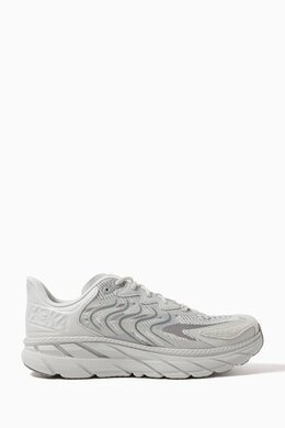 Hoka Clifton LS Sneakers in Pebbled Leather & Suede 217611647_19