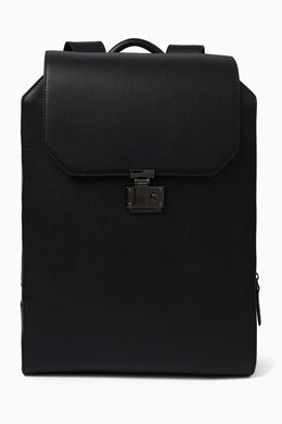 Emporio Armani EA Logo Backpack in Tumbled Leather 216681448_245