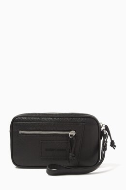 Emporio Armani Logo Toiletry Bag in Calf Leather 217721142_13