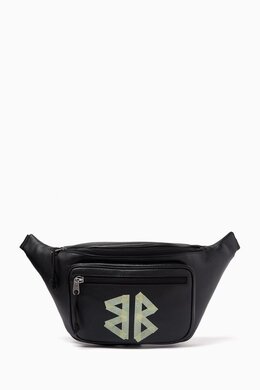 Balenciaga Tape Logo Explorer Belt Bag in Leather 218002541_13