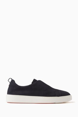 Santoni Victory Slip-on Sneakers in Suede 218147778_14