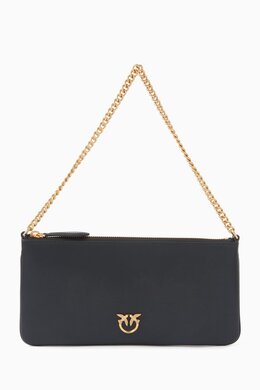 Pinko Horizontal Flat Shoulder Bag in leather 216970732_13