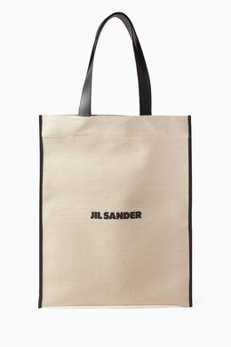 Jil Sander Flat Tote Bag in Cotton 217445212_15