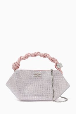 Ganni Mini Bou Crystal-embellished Bag in Recycled Leather 218130049_171
